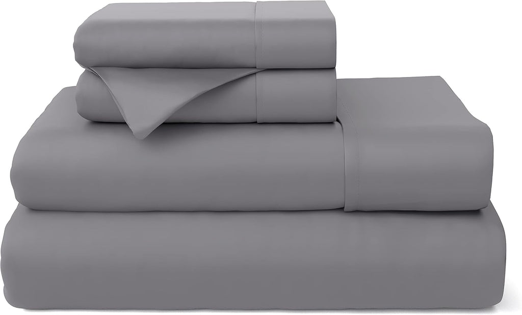 Black 4 Piece Bamboo Viscose Bed Sheet Set W799091