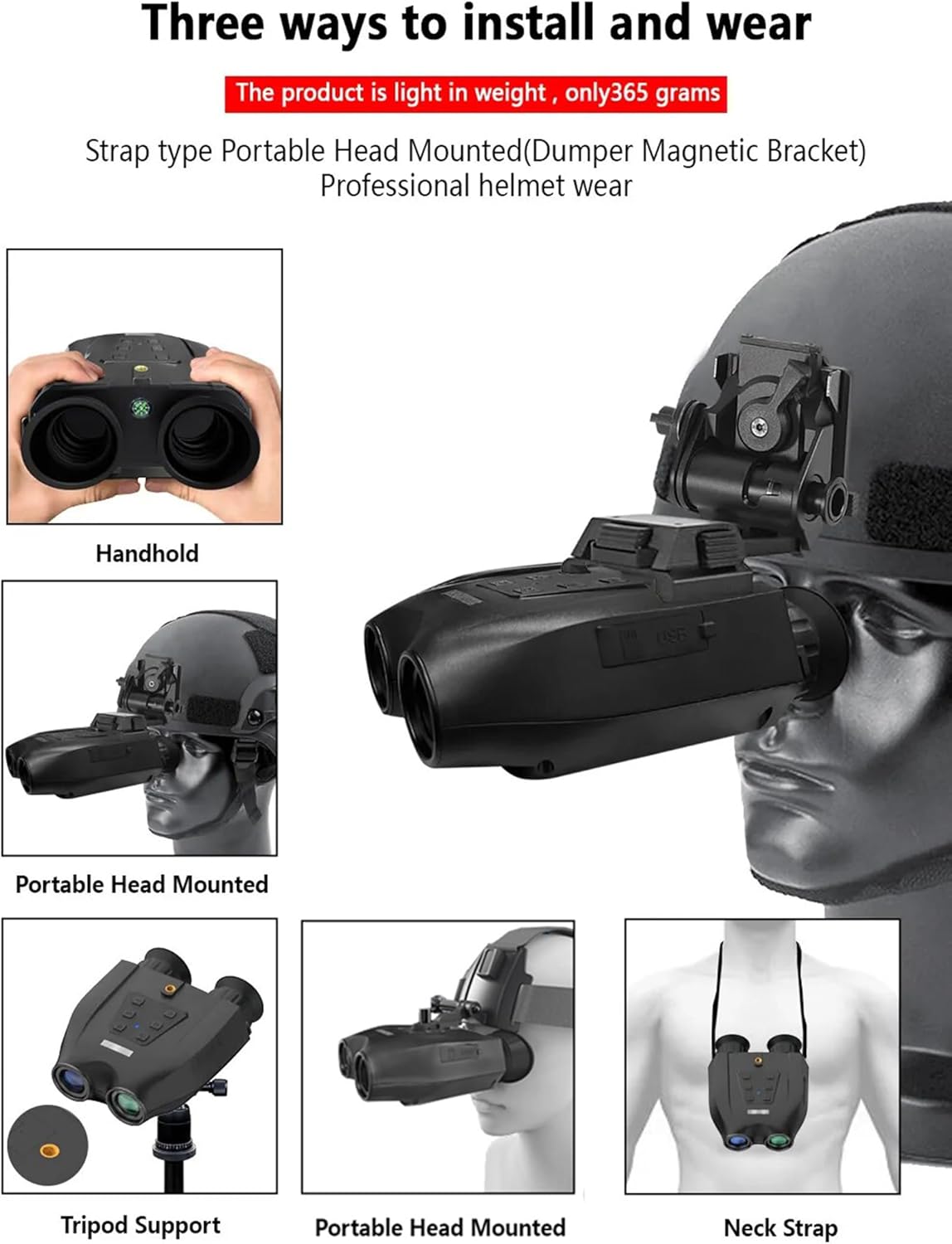 Night Vision Binoculars with 1.4inch Screen, 8X Digital Zoom T6810
