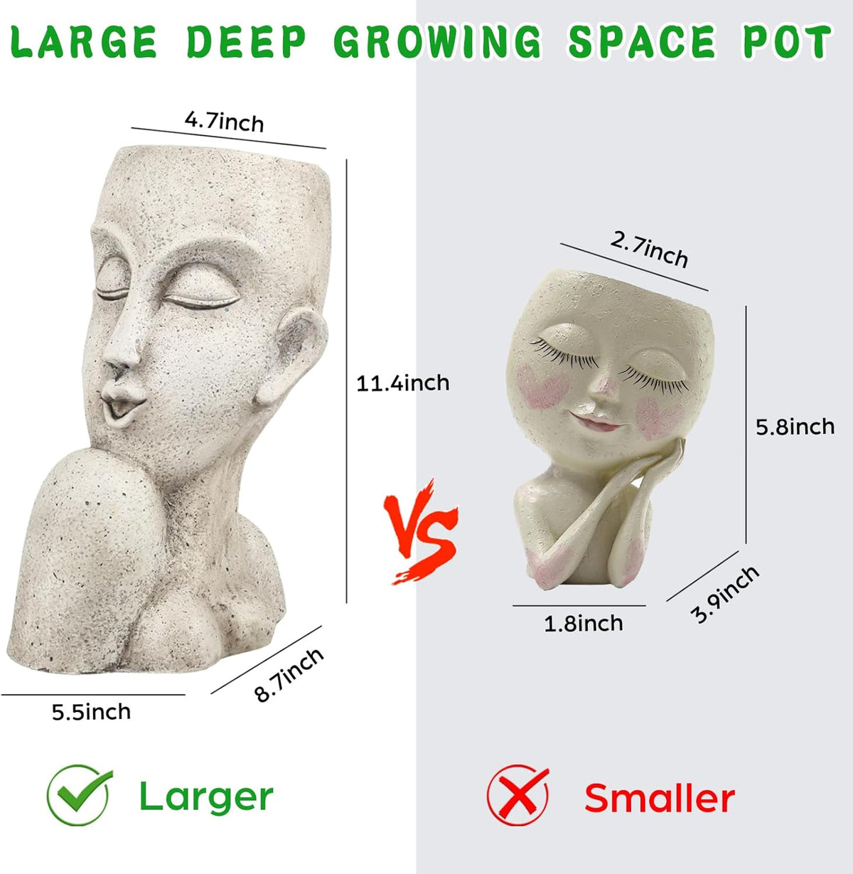 Large Flower Pots with Drainage Hole R471904