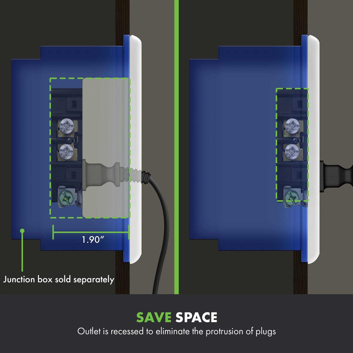 Recessed Duplex Tamper-Resistant Outlet 1-Gang Z458
