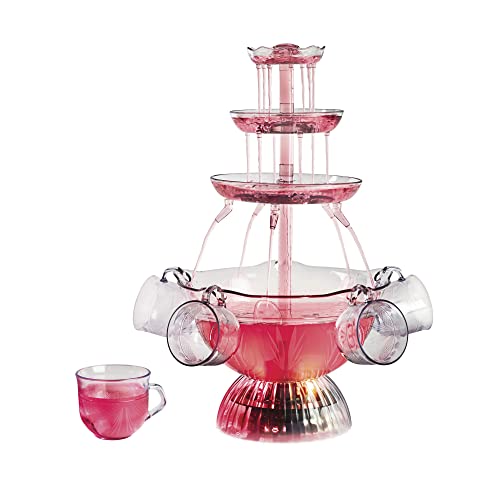 3-Tier Lighted Party Fountain, 1.5 Gallons, 8 Reusable Cups H962