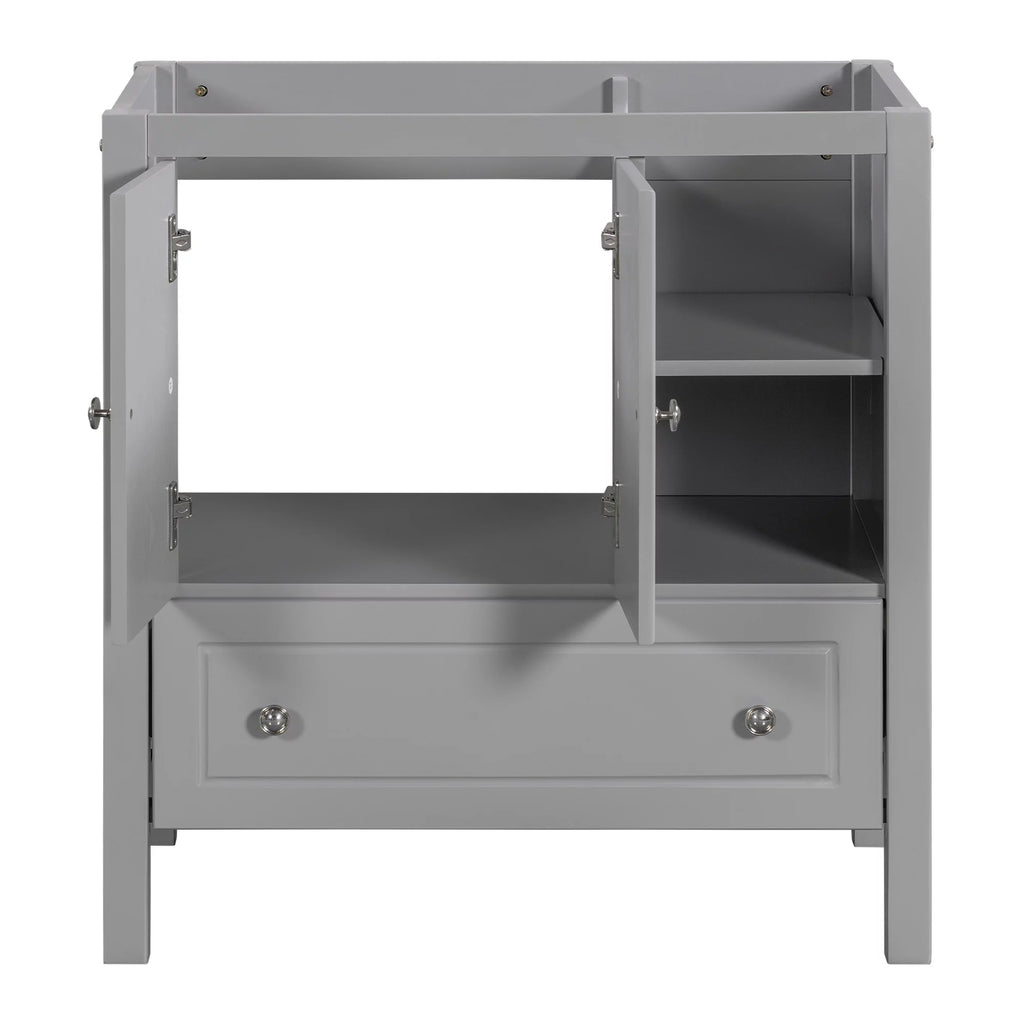 Grey Solid Wood Bathroom Vanity Base N45563