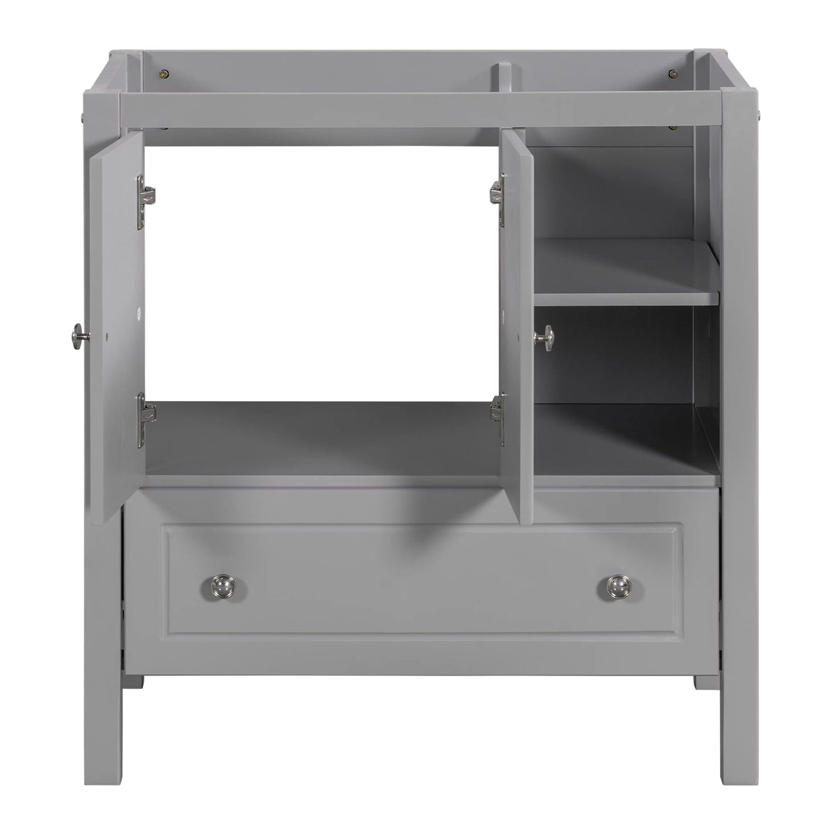 Grey Solid Wood Bathroom Vanity Base N45563