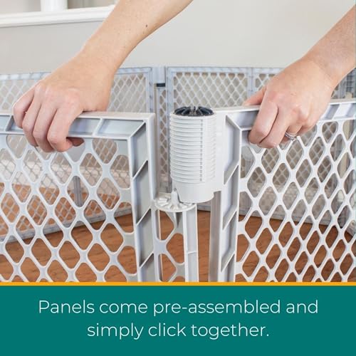 4-Panel Folding Dog Playpen, 26" Tall, Brown Z5088