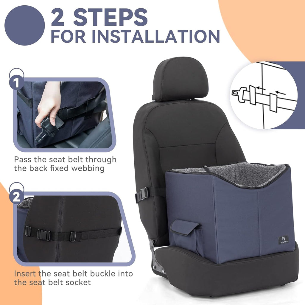 Folding Breathable Dog Booster Car Seat with Carry Bag F21391