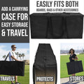 Black and Gold Cornhole Board Set with Carrying Case S5766