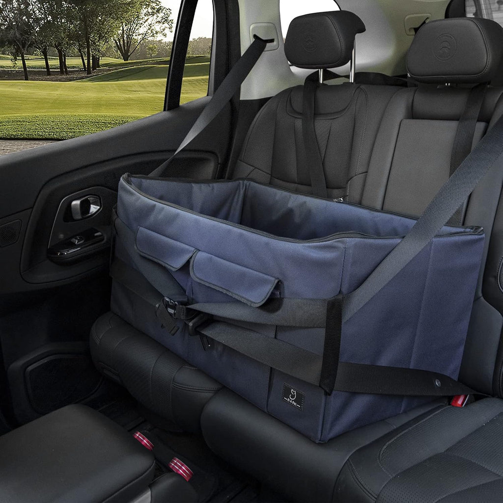 Folding Breathable Dog Booster Car Seat with Carry Bag F21391