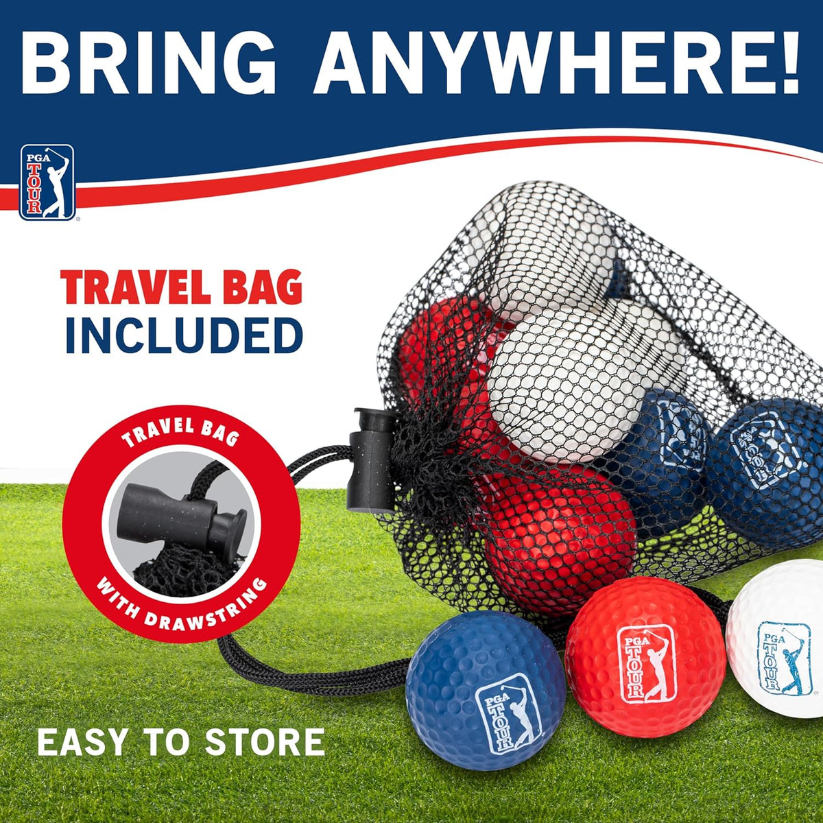 12 Pack Soft Foam Practice Golf Balls with Carry Bag R7168