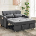3 in 1 Convertible Sleeper Sofa Bed, Corduroy Futon Couches with Pull-Out Bed W785724