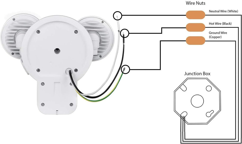 3-in-1 Wired Floodlight, Charger and Mount 2000 lumens White D537