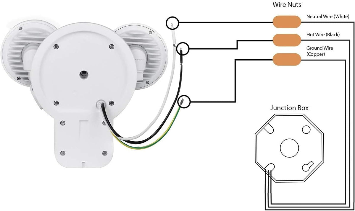 3-in-1 Wired Floodlight, Charger and Mount 2000 lumens White D537
