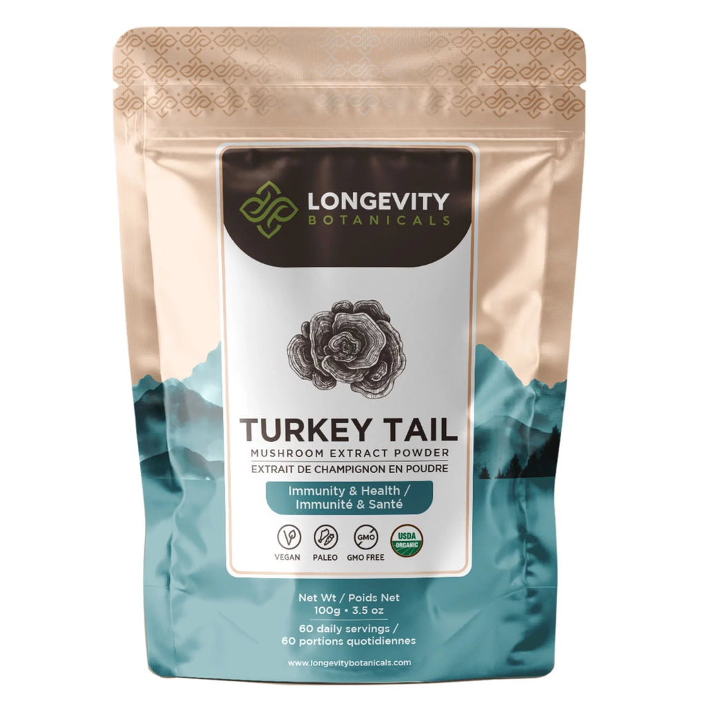 Organic Turkey Tail Mushroom Supplement Powder 3.5 oz M7491