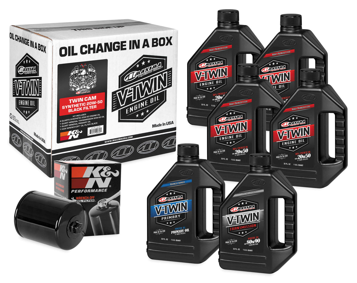 V-Twin Synthetic Oil Change Kit with Black Filter D170