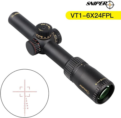 1-6X24 FFP Scope with Red/Green Illuminated Reticle and Scope Mount F3520