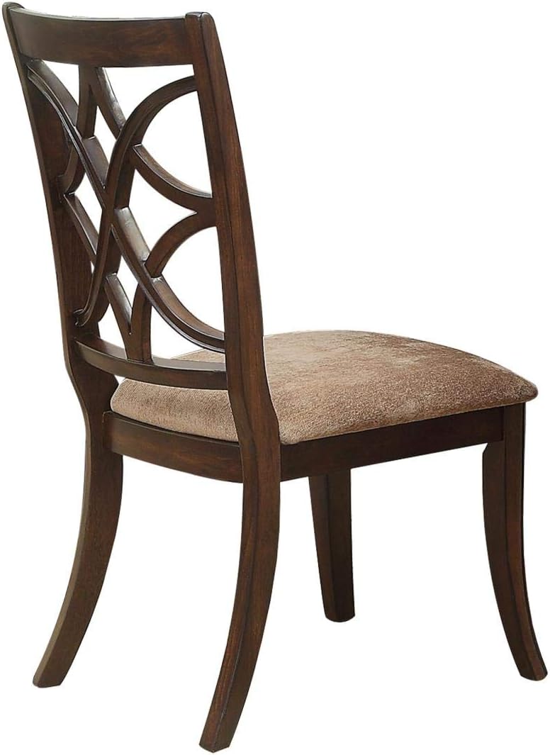 7 Piece Dining Room Set in Brown Cherry Z82891