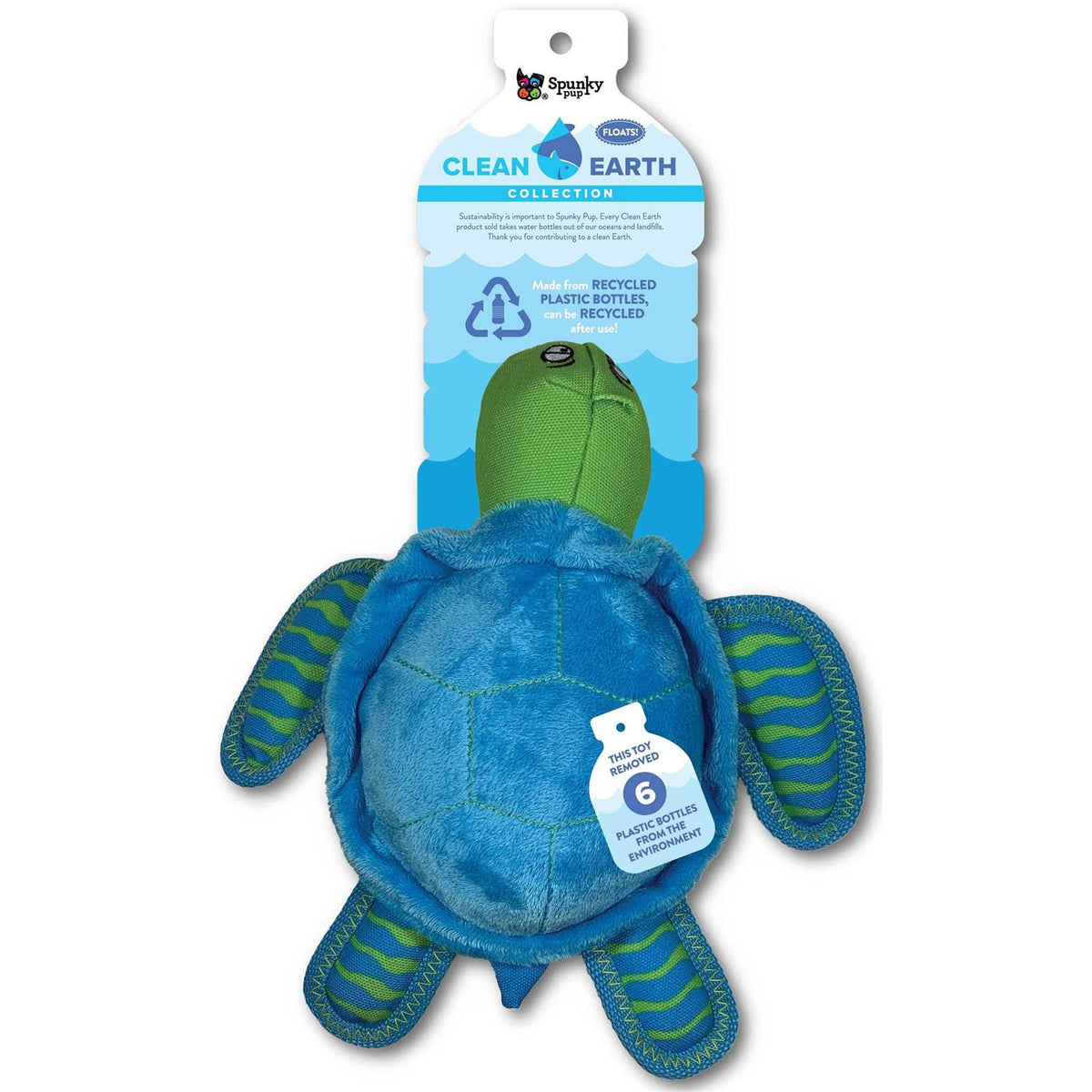 Clean Earth Plush Turtle Dog Toy B21750