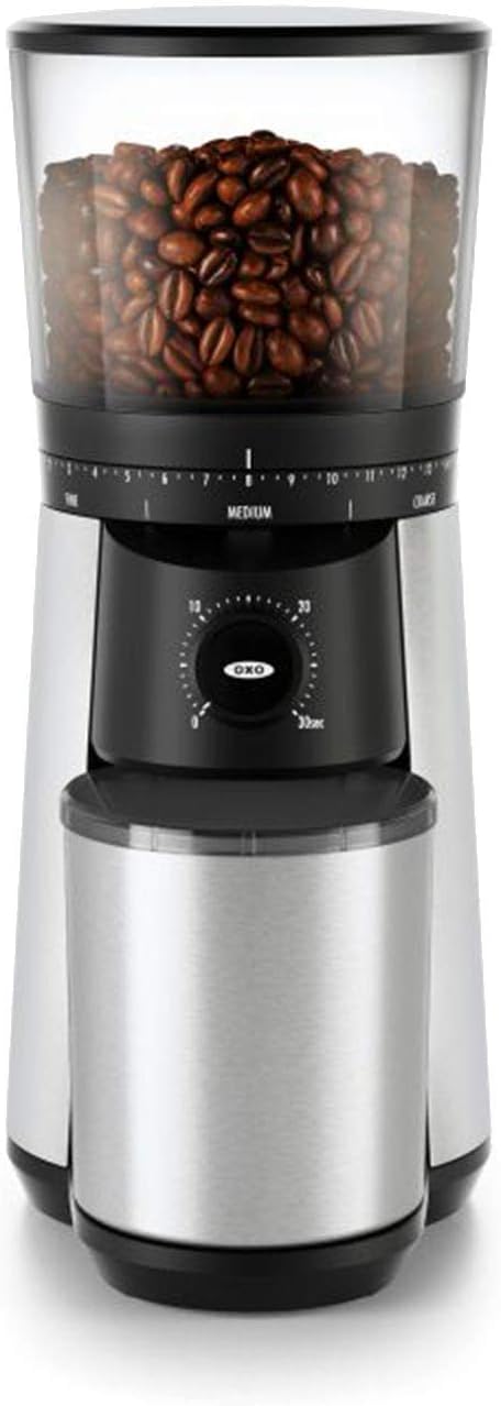 9 Cup Programmable Coffee Maker Bundle Conical Burr Coffee Grinder Stainless Steel/Black H15621
