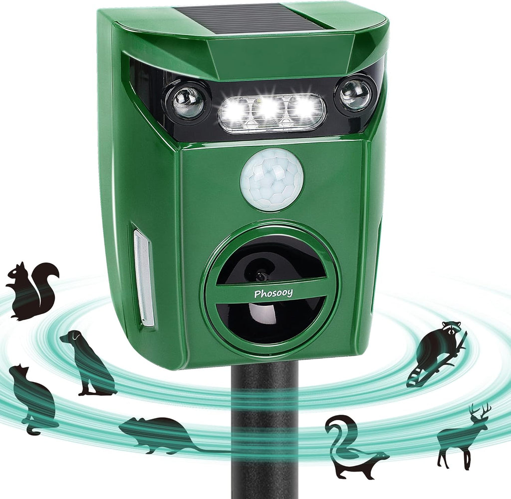 Ultrasonic Waterproof Solar Animal Repeller with Motion Sensor G916086