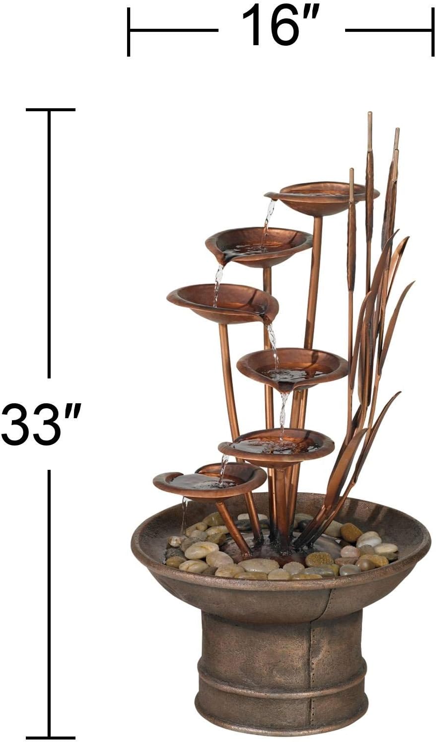 Outdoor Floor Fountain 33 High Cascading M425278