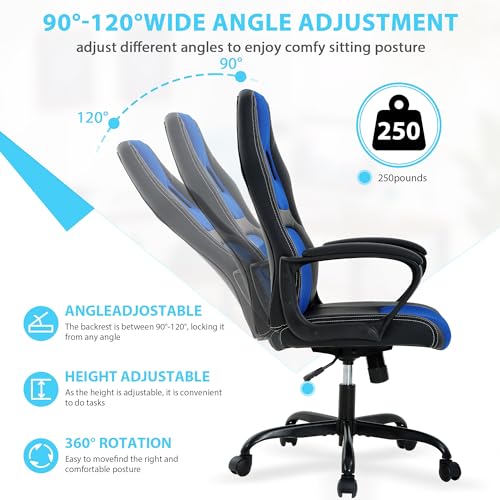 Gaming Chair with Lumbar Support and Adjustable Height L41551