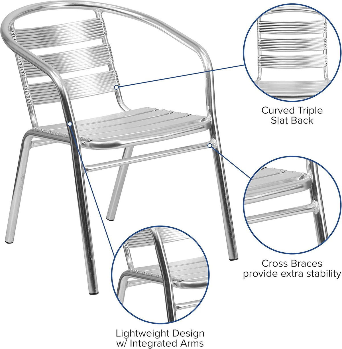 Heavy Duty Aluminum Stack Chair V575
