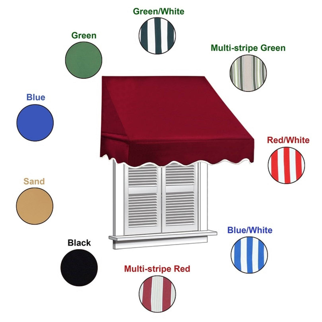 Window Canopy Awning 6 x 2 Feet Green N984