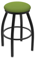 25-inch Swivel Counter Stool with Black Wrinkle Finish and Kiwi Green Seat Z48678
