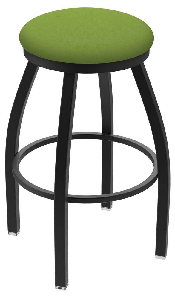 25-inch Swivel Counter Stool with Black Wrinkle Finish and Kiwi Green Seat Z48678