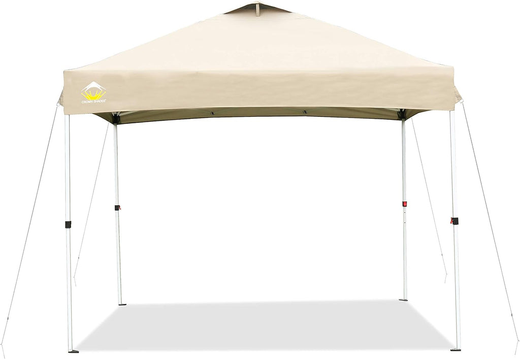 10x10 Pop up Canopy with Wheeled Carry Bag, Beige E8634