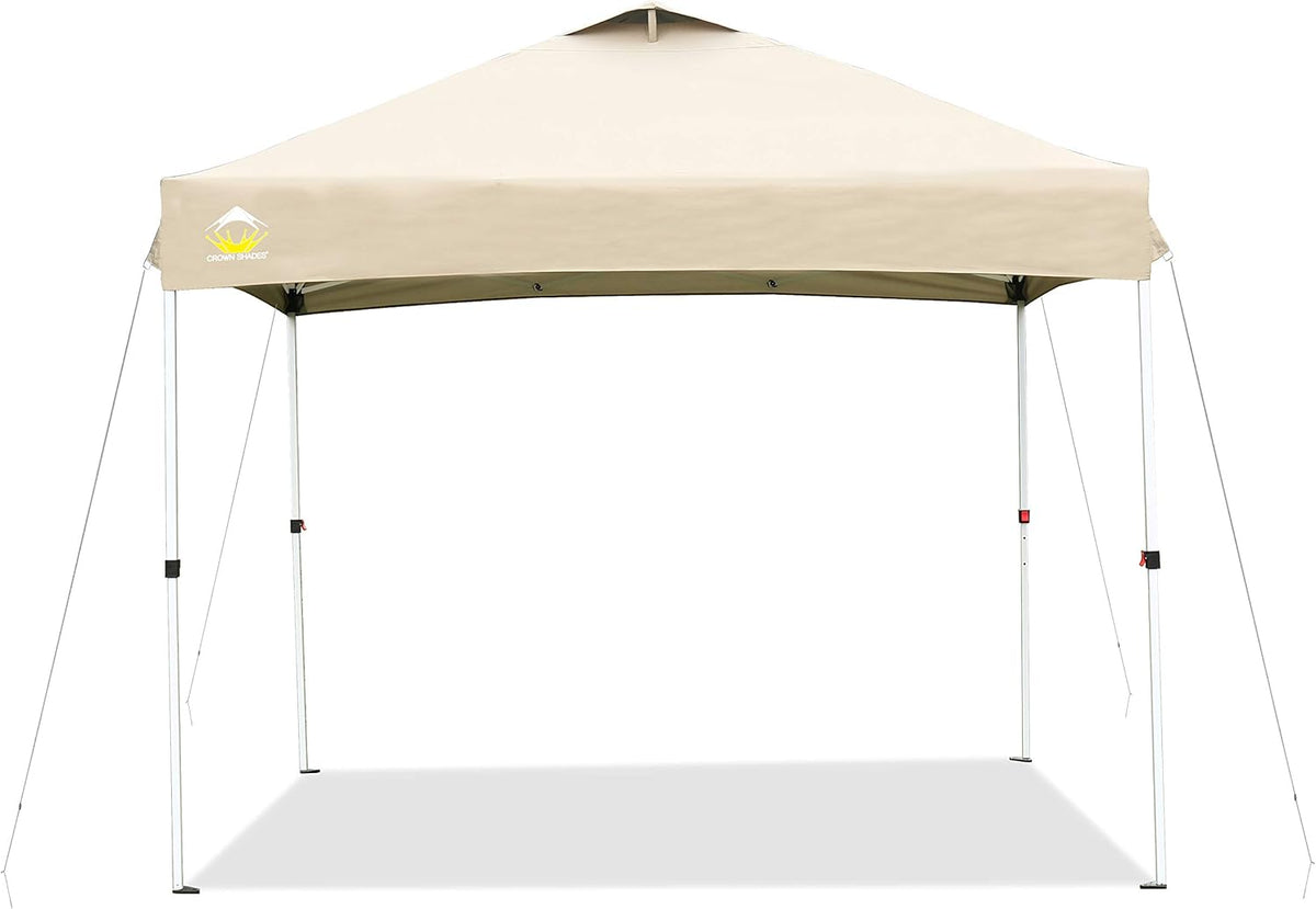 10x10 Pop up Canopy with Wheeled Carry Bag, Beige E8634