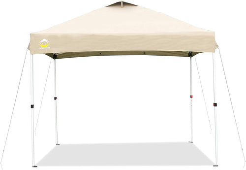 10x10 Pop up Canopy with Wheeled Carry Bag, Beige E8634