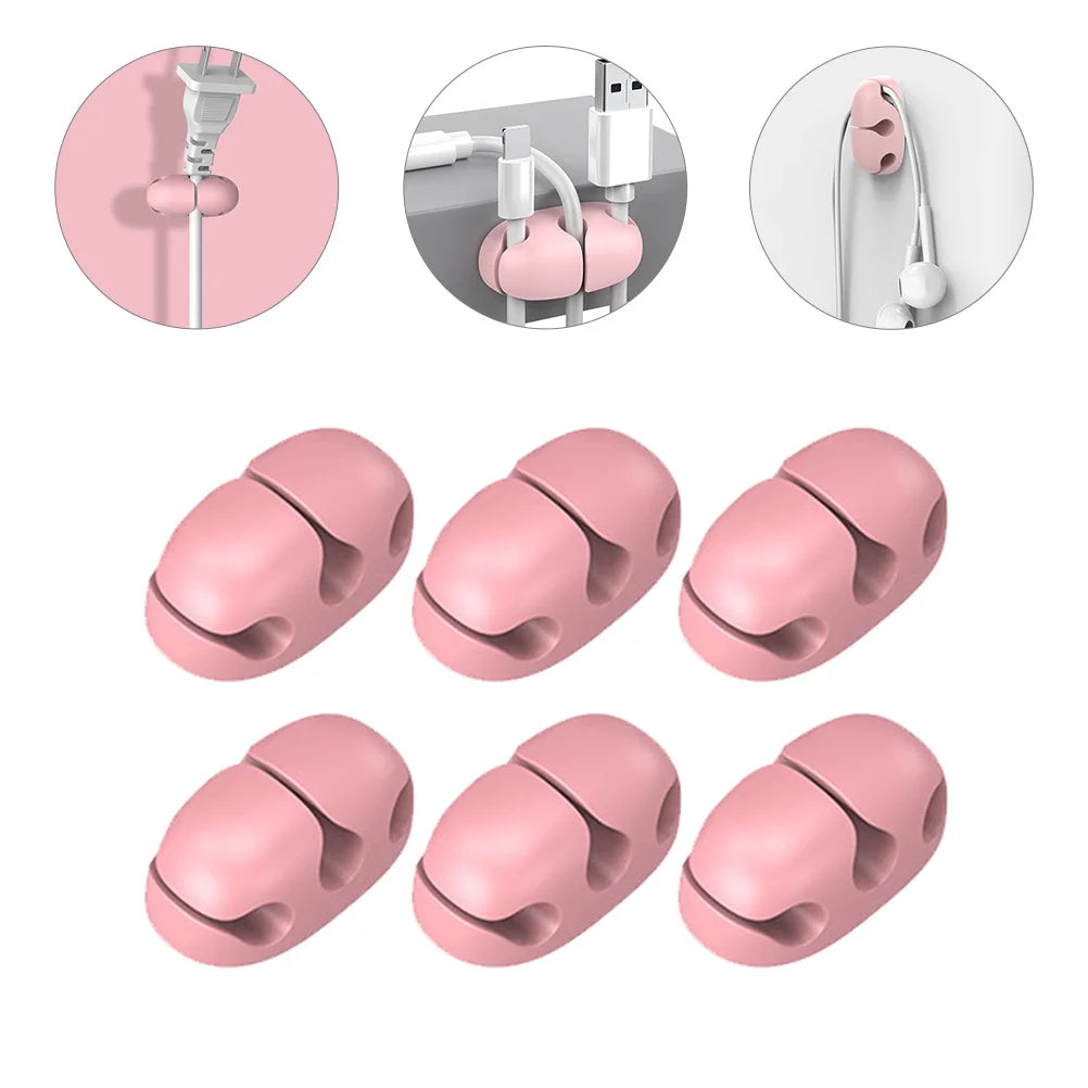 6 Pcs Self Adhesive Cord Clips S715
