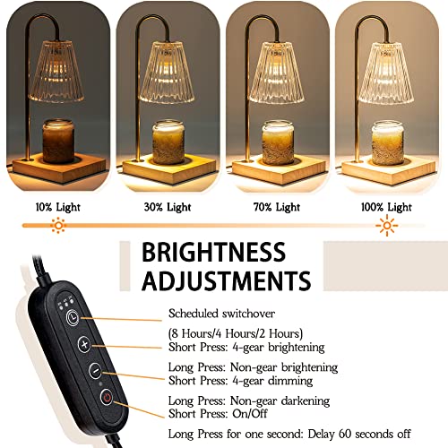 Dimmable Electric Candle Warmer Lamp with 2 Bulbs Q945887