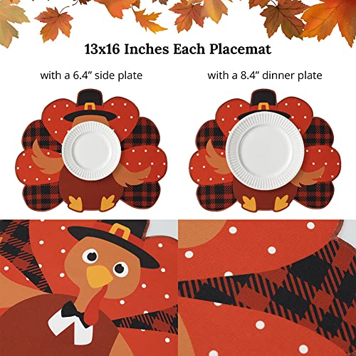 Set of 4 Burlap Christmas Placemats A71595