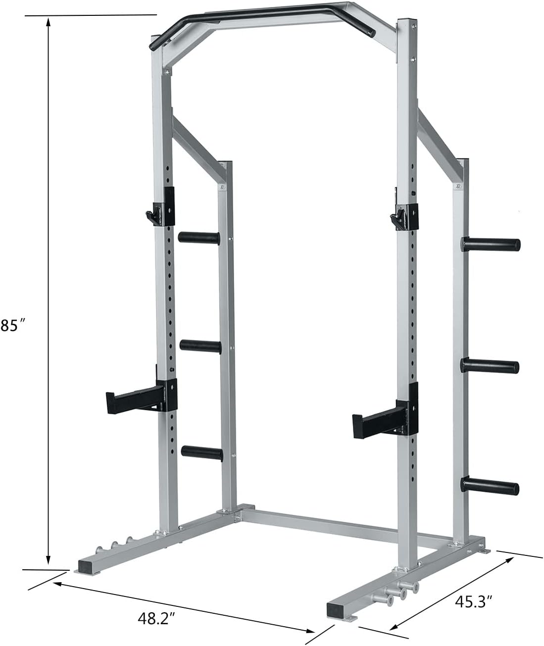 Power Rack Squat Stand Weight Rack with Pull Up Attachment T4464