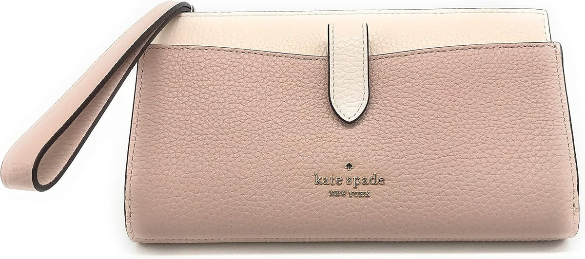 Medium Pebbled Leather Phone Wallet Wristlet F9826