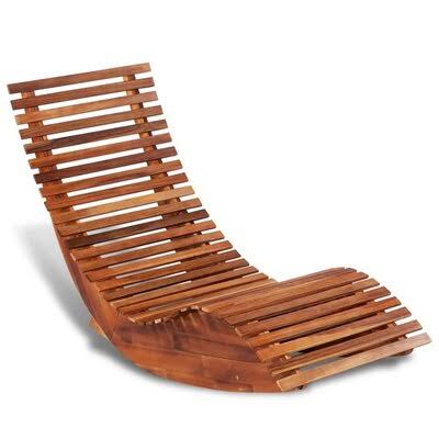 Acacia Wood Rocking Sun Lounger U371404