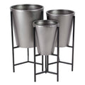 Iron Conical Planters with Stand Set of 3 N659660