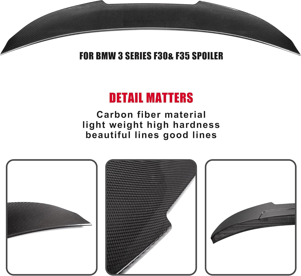 Dry Carbon Fiber Rear Trunk Spoiler Wing Q4970