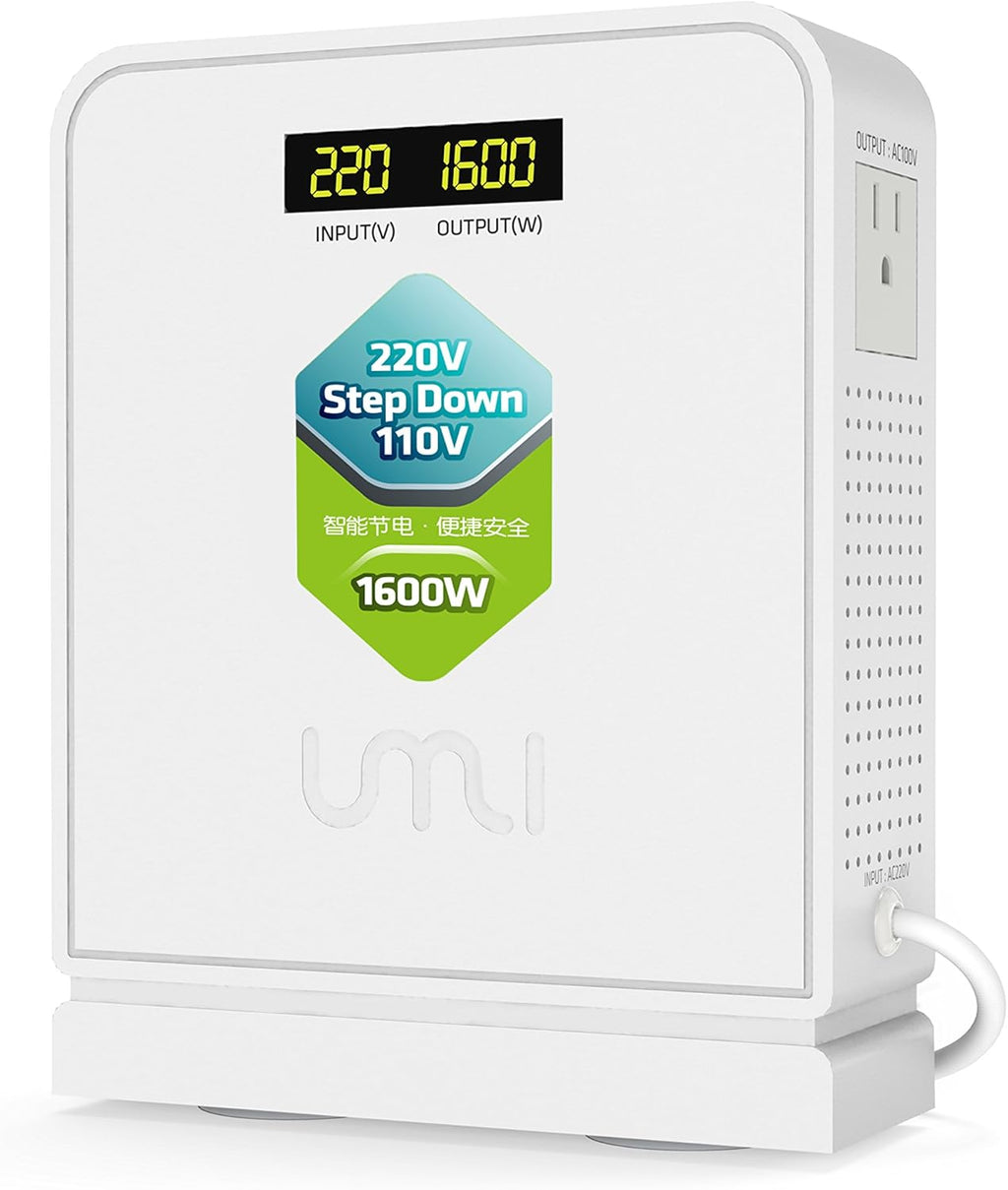 220V to 110V Step Down Transformer 1600 Watts White Q342
