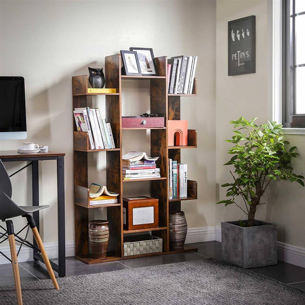Tree-Shaped Bookcase with 13 Storage A45219