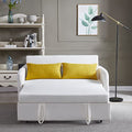 Velvet Tufted Twin XL Convertible Sleeper Couch Bed with Pillows N589