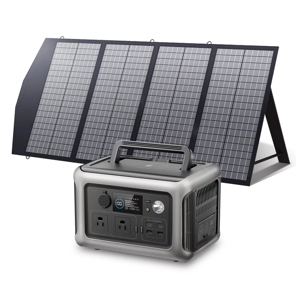 Portable Power Station 600W 299Wh LiFePO4 Battery Wireless Charging Solar Generator J81139