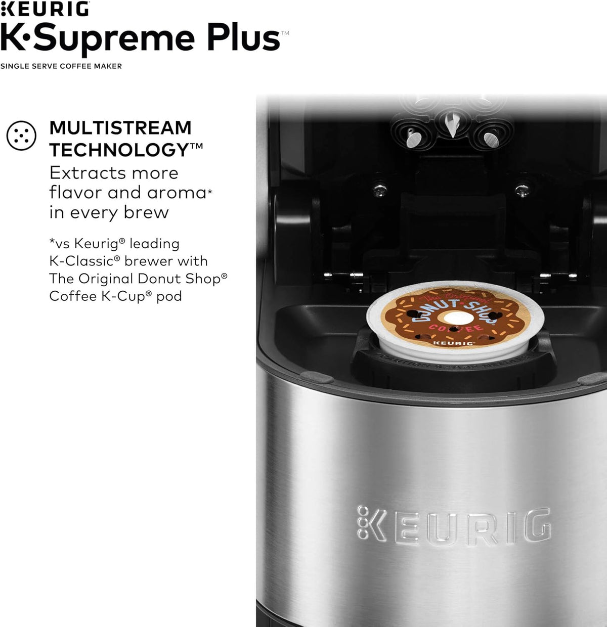 Stainless Steel Coffee Maker, 40 Count Variety Pack Coffee Pods B947435