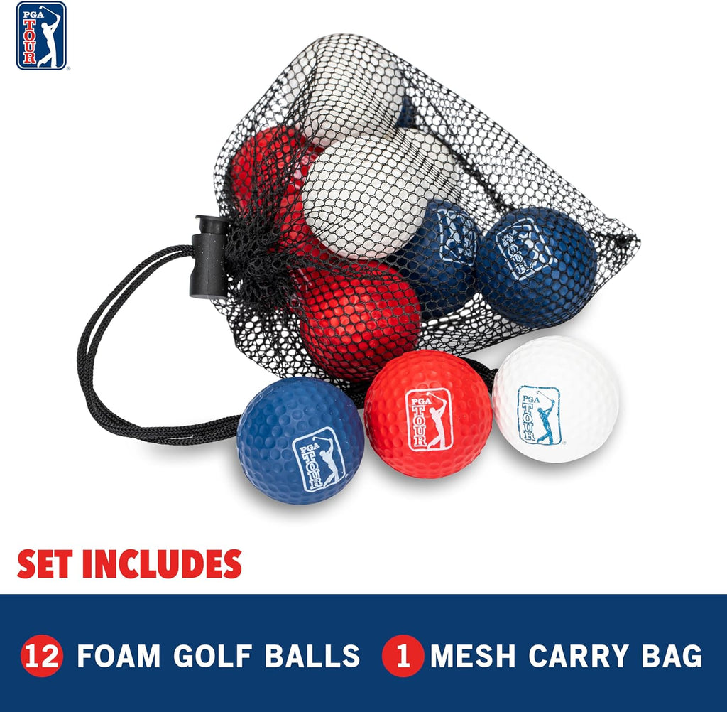 12 Pack Soft Foam Practice Golf Balls with Carry Bag R7168