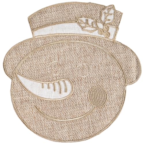 Set of 4 Burlap Christmas Placemats A71595