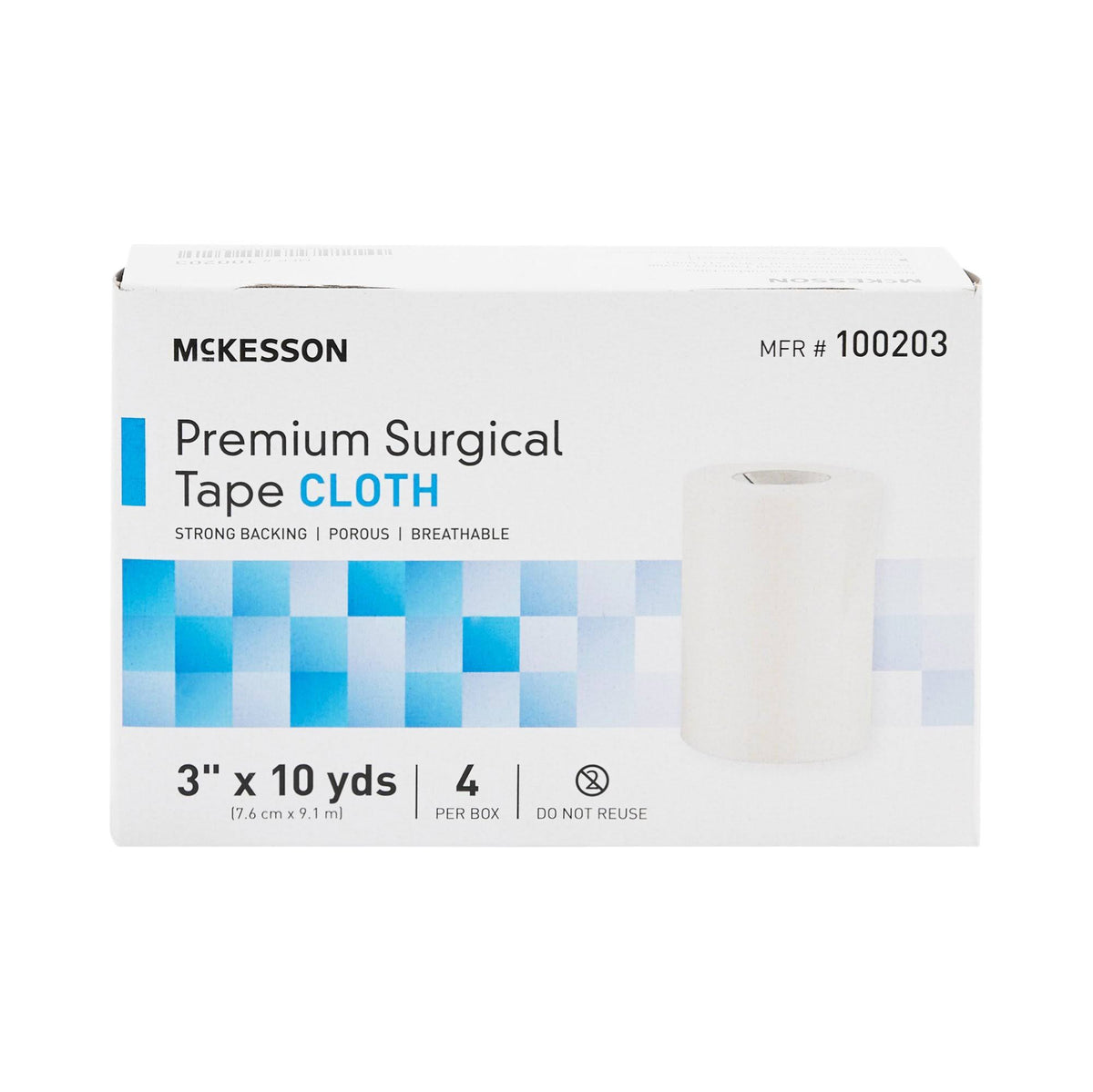 Cloth Medical Tape, 3 inch x 10 Yard, White F89450