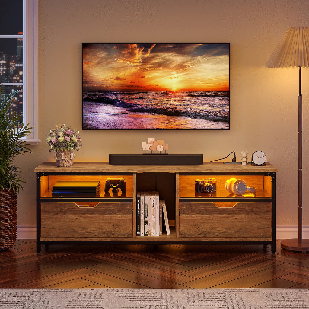Weathered Rustic Oak TV Stand E530