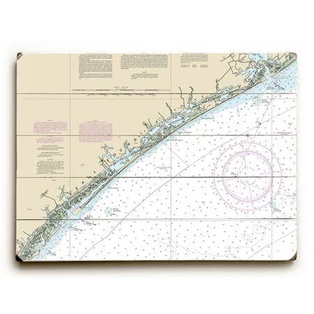 Nautical Chart Graphic Art on Wood X857707