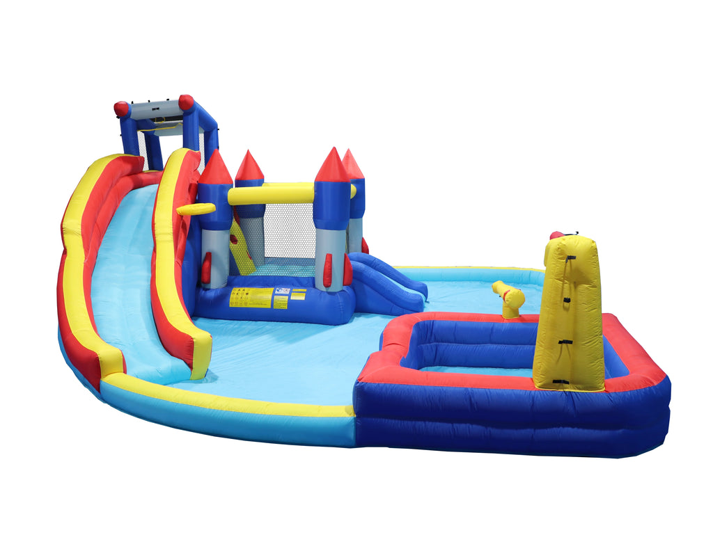 7-in-1 Inflatable Water Park with Splash Pool F1966
